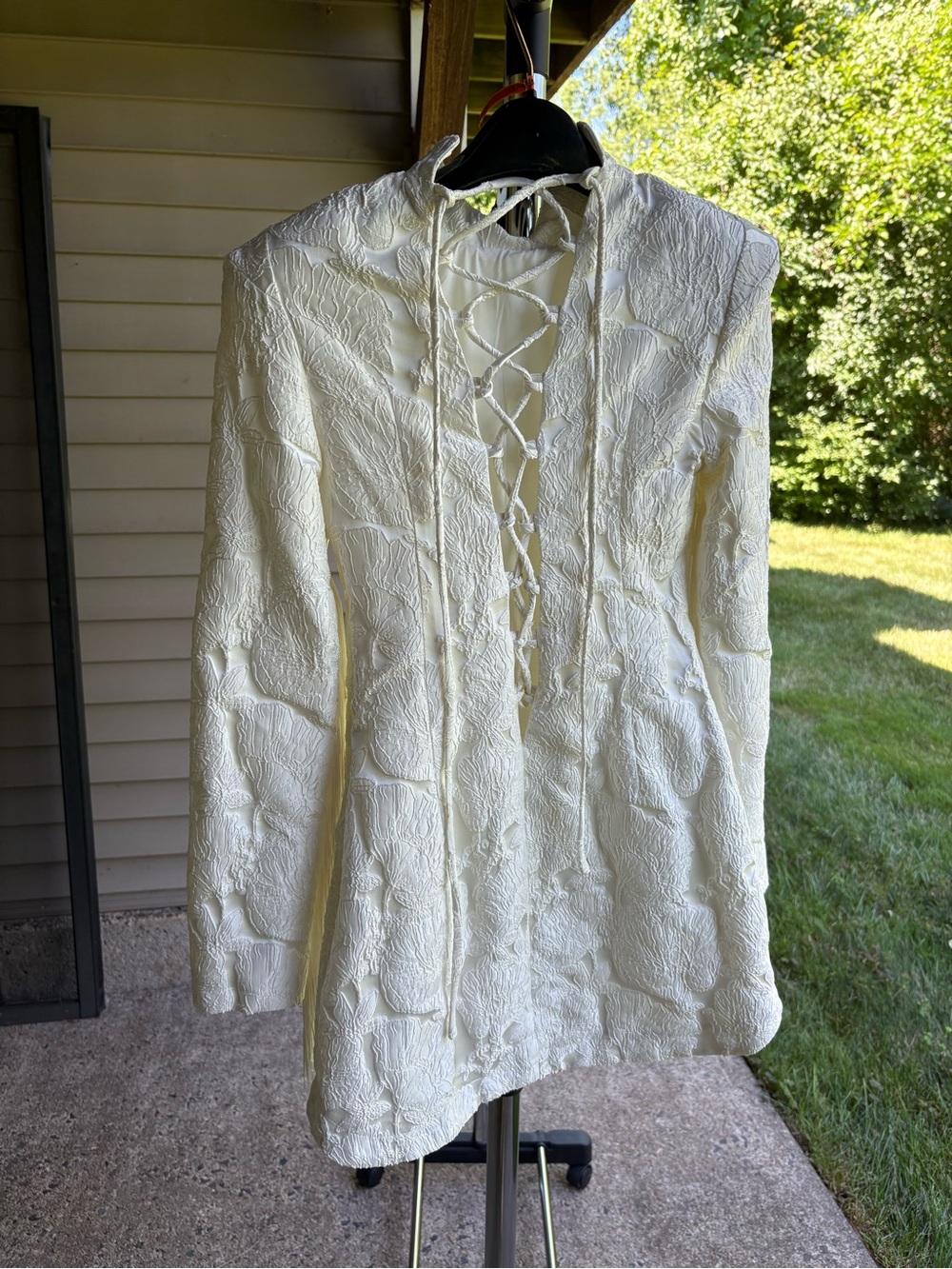 Yllw the Label Sterling Fringe Dress S Cream - Picture 4 of 9